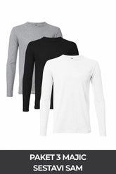 Trojni GO. Fit - dolg rokav (3-Pack)