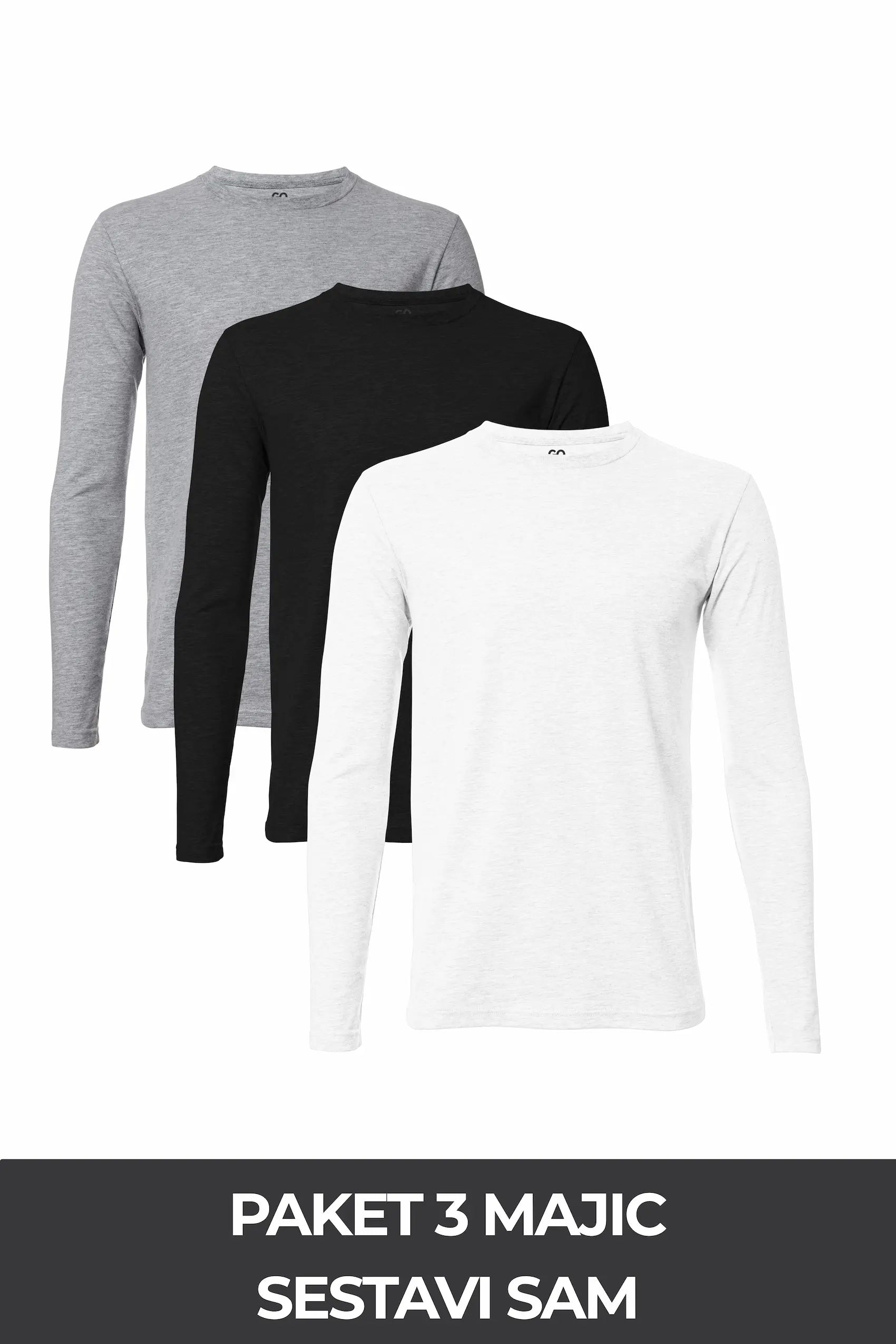 Trojni GO. Fit - dolg rokav (3-Pack)